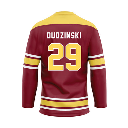 NSU - NCAA Women's Soccer : Taylor Dudzinski - Maroon Hockey Jersey-1