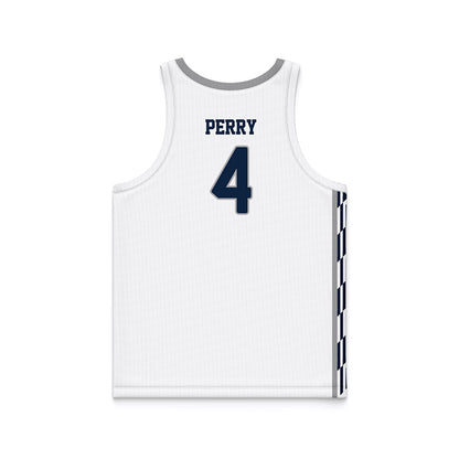 UNF - NCAA Men's Basketball : Christopher Perry - White Basketball Jersey-1