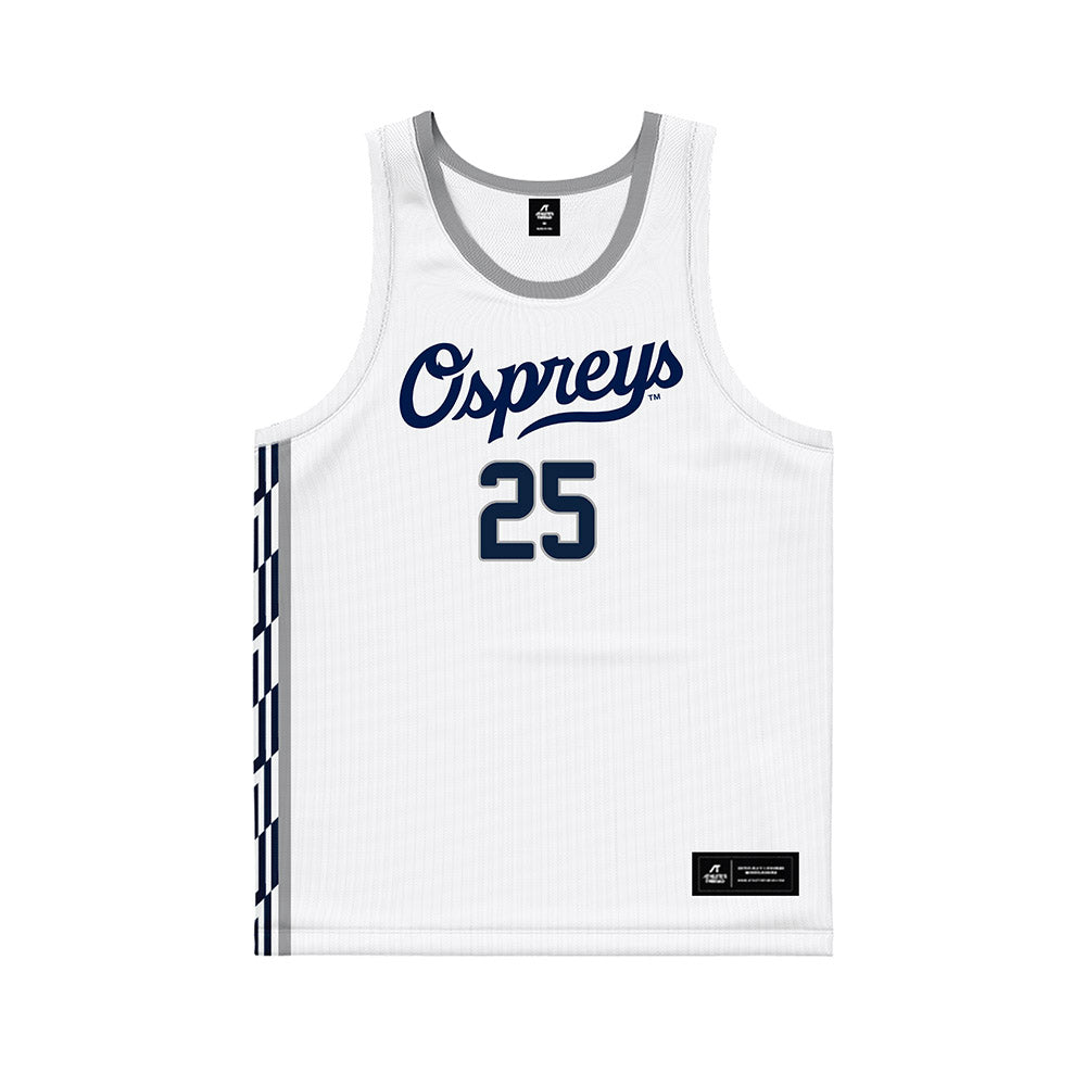 UNF - NCAA Men's Basketball : Gabriel Jacobs - White Basketball Jersey-0