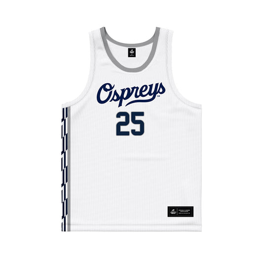 UNF - NCAA Men's Basketball : Gabriel Jacobs - White Basketball Jersey-0