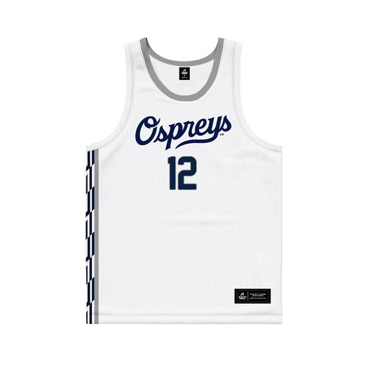UNF - NCAA Men's Basketball : Arden Begaj - White Basketball Jersey-0