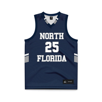 UNF - NCAA Men's Basketball : Gabriel Jacobs - Blue Basketball Jersey-0