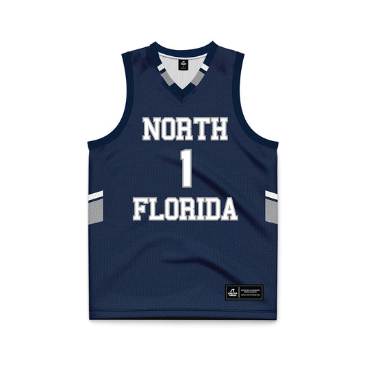 UNF - NCAA Men's Basketball : Taylor Thompson - Blue Basketball Jersey-0