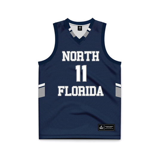 UNF - NCAA Men's Basketball : Kamrin Oriol - Blue Basketball Jersey-0