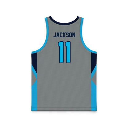 UNF - NCAA Men's Basketball : Kent Jackson - Grey Basketball Jersey-1