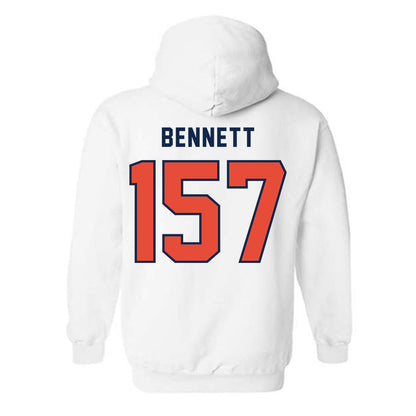 Illinois - NCAA Wrestling : Ryan Bennett - Classsic Shersey Hooded Sweatshirt-1