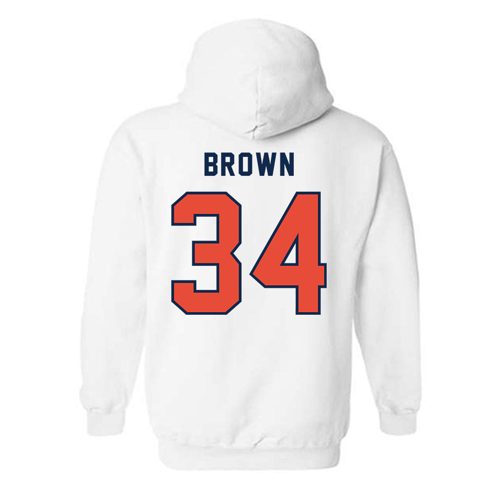 Illinois - NCAA Men's Basketball : Ethan Brown - Classsic Shersey Hooded Sweatshirt-1
