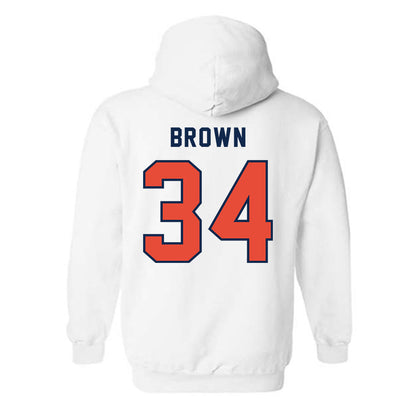 Illinois - NCAA Men's Basketball : Ethan Brown - Classsic Shersey Hooded Sweatshirt-1
