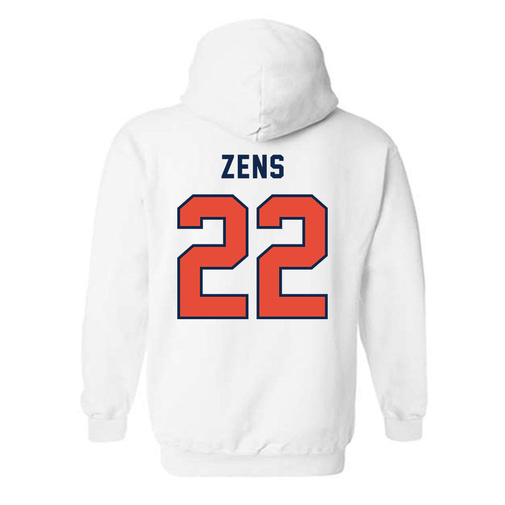 Illinois - NCAA Men's Basketball : Zavier Zens - Classsic Shersey Hooded Sweatshirt-1