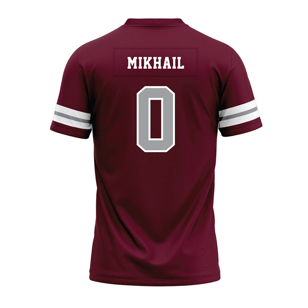 Texas A&M - NCAA Football : Noah Mikhail - Maroon Premium Football Jersey-1