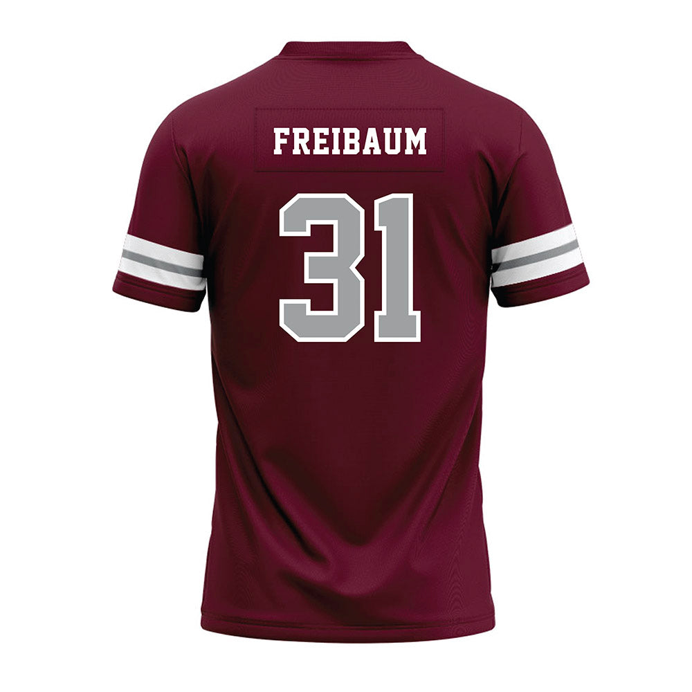 Texas A&M - NCAA Football : Shea Freibaum - Maroon Premium Football Jersey-1