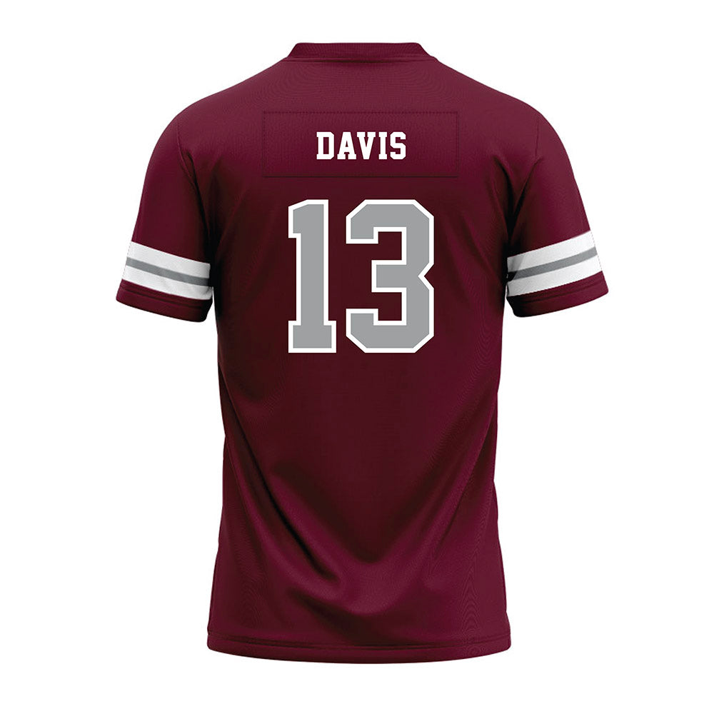 Texas A&M - NCAA Football : Myles Davis - Maroon Premium Football Jersey-1