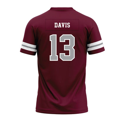Texas A&M - NCAA Football : Myles Davis - Maroon Premium Football Jersey-1