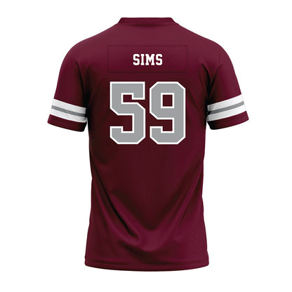 Texas A&M - NCAA Football : Chace Sims - Maroon Premium Football Jersey-1