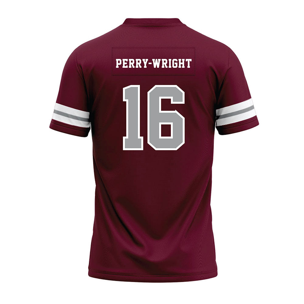 Texas A&M - NCAA Football : Bryce Perry-Wright - Maroon Premium Football Jersey-1