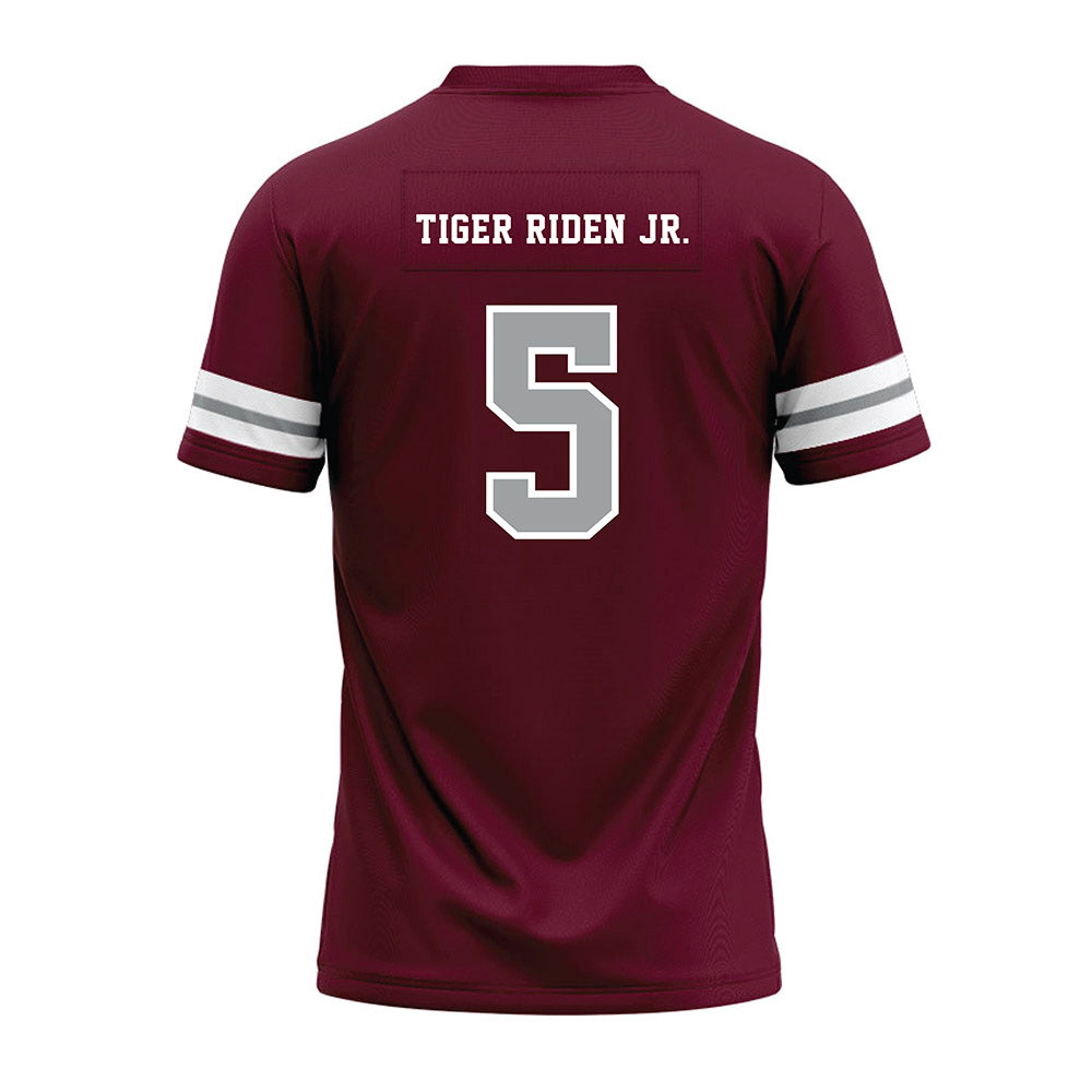 Texas A&M - NCAA Football : Deondrae Tiger Riden Jr. - Maroon Premium Football Jersey-1