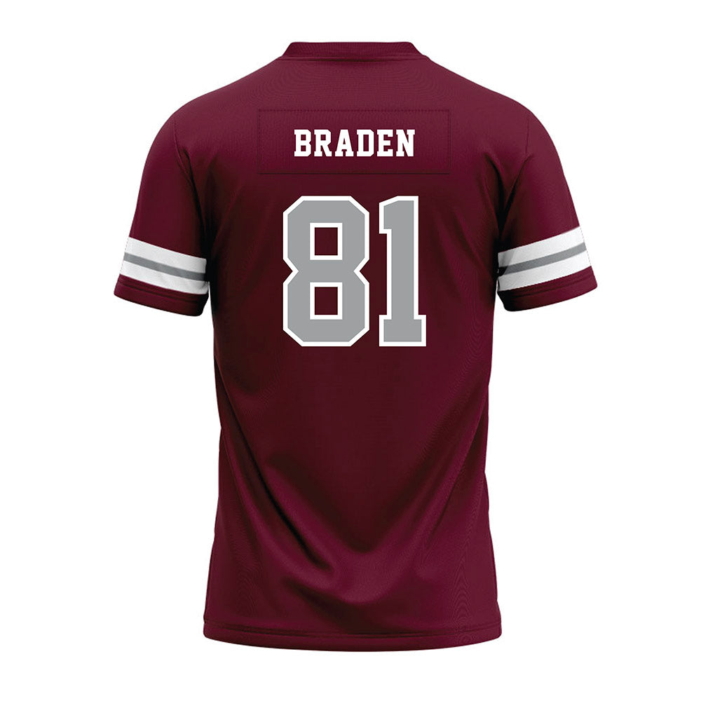 Texas A&M - NCAA Football : Luke Braden - Maroon Premium Football Jersey-1