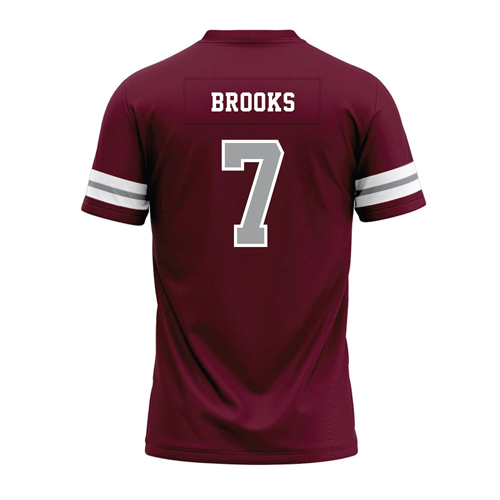 Texas A&M - NCAA Football : Dalton Brooks - Maroon Premium Football Jersey-1