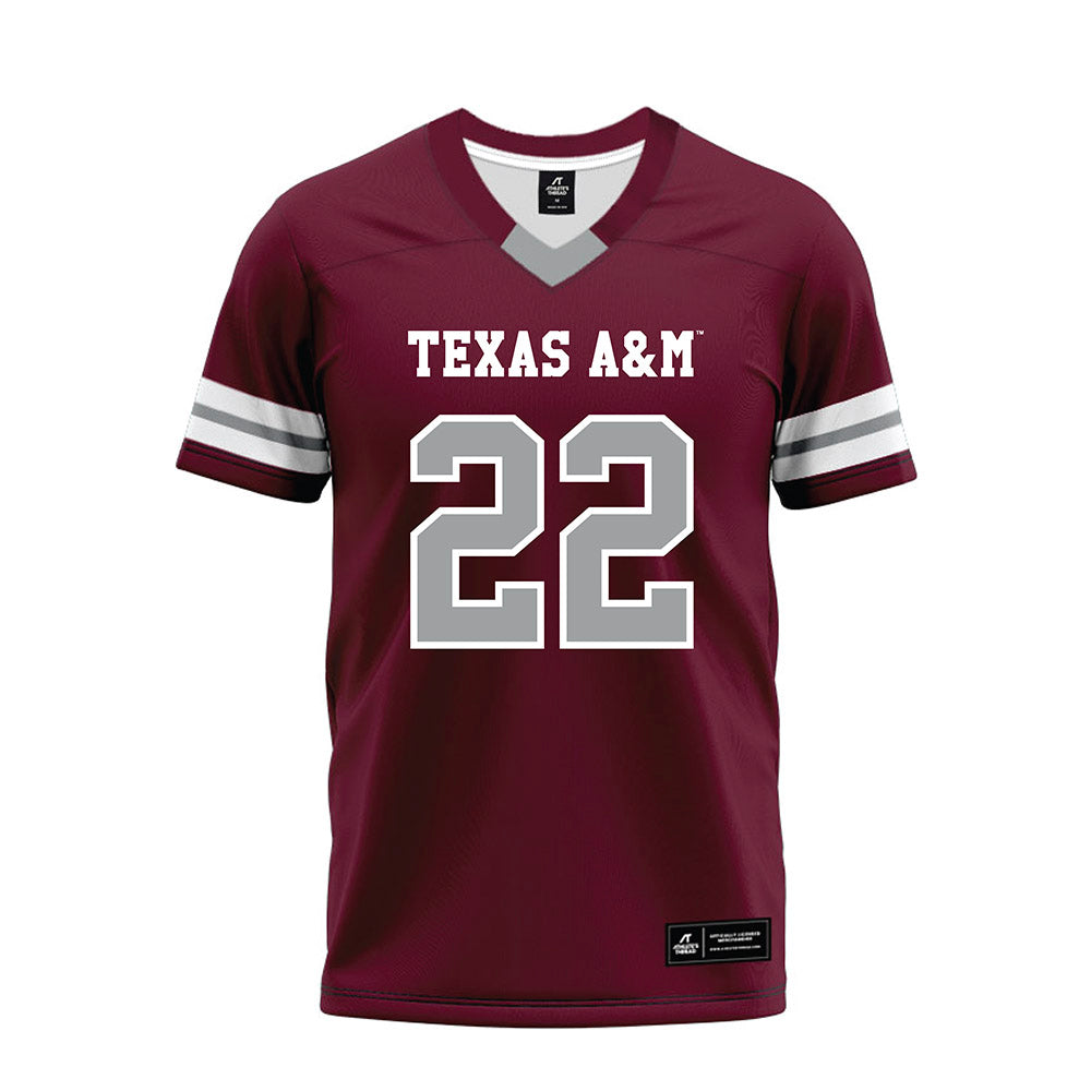 Texas A&M - NCAA Football : Rashad "Tom Tom" Johnson Jr - Maroon Premium Football Jersey-0