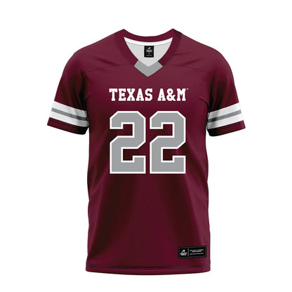 Texas A&M - NCAA Football : Rashad "Tom Tom" Johnson Jr - Maroon Premium Football Jersey-0