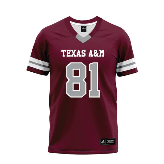 Texas A&M - NCAA Football : Jayden Warren - Maroon Premium Football Jersey-0