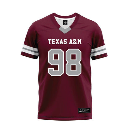 Texas A&M - NCAA Football : Jesse Chukwu - Maroon Premium Football Jersey-0