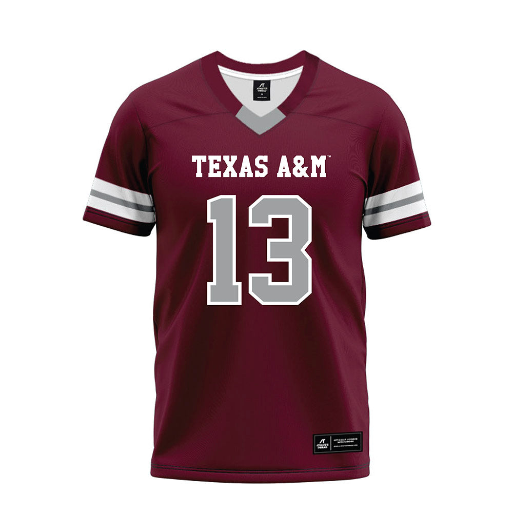 Texas A&M - NCAA Football : Myles Davis - Maroon Premium Football Jersey-0