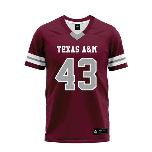 Texas A&M - NCAA Football : Carter Braugh - Maroon Premium Football Jersey-0