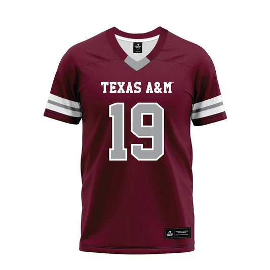 Texas A&M - NCAA Football : Paxton Land - Maroon Premium Football Jersey-0