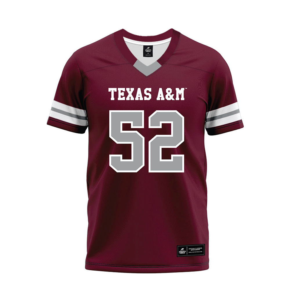 Texas A&M - NCAA Football : Blake Ivy - Maroon Premium Football Jersey-0