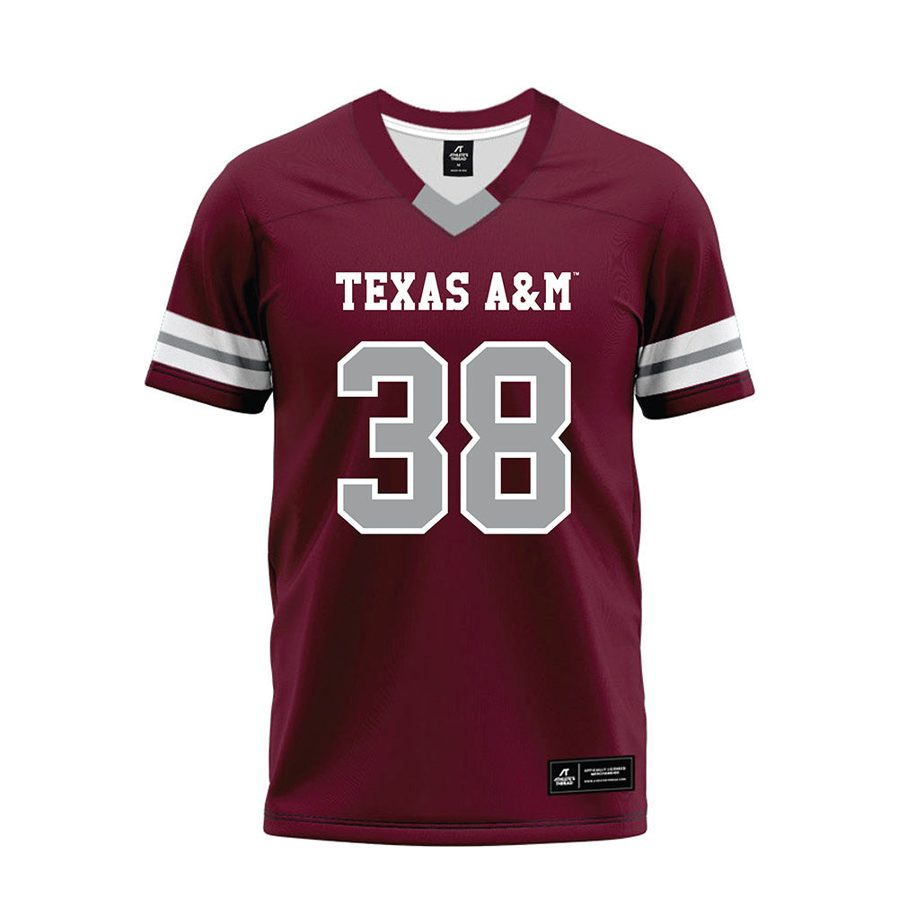 Texas A&M - NCAA Football : Jared White - Maroon Premium Football Jersey-0
