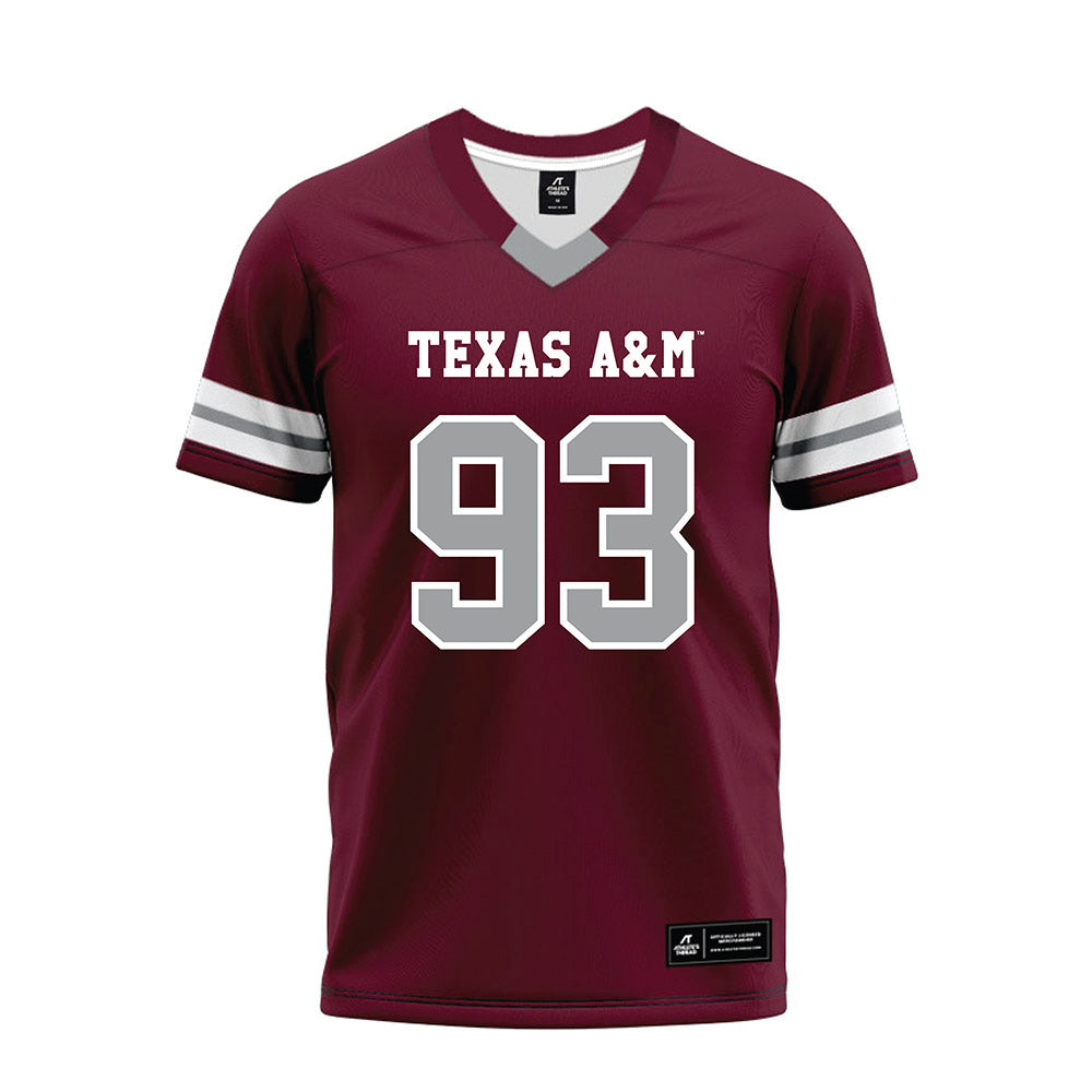 Texas A&M - NCAA Football : Nathan Mabon - Maroon Premium Football Jersey-0