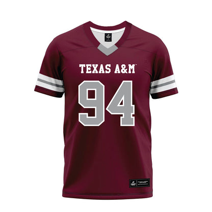 Texas A&M - NCAA Football : Angelo McCullom - Maroon Premium Football Jersey-0
