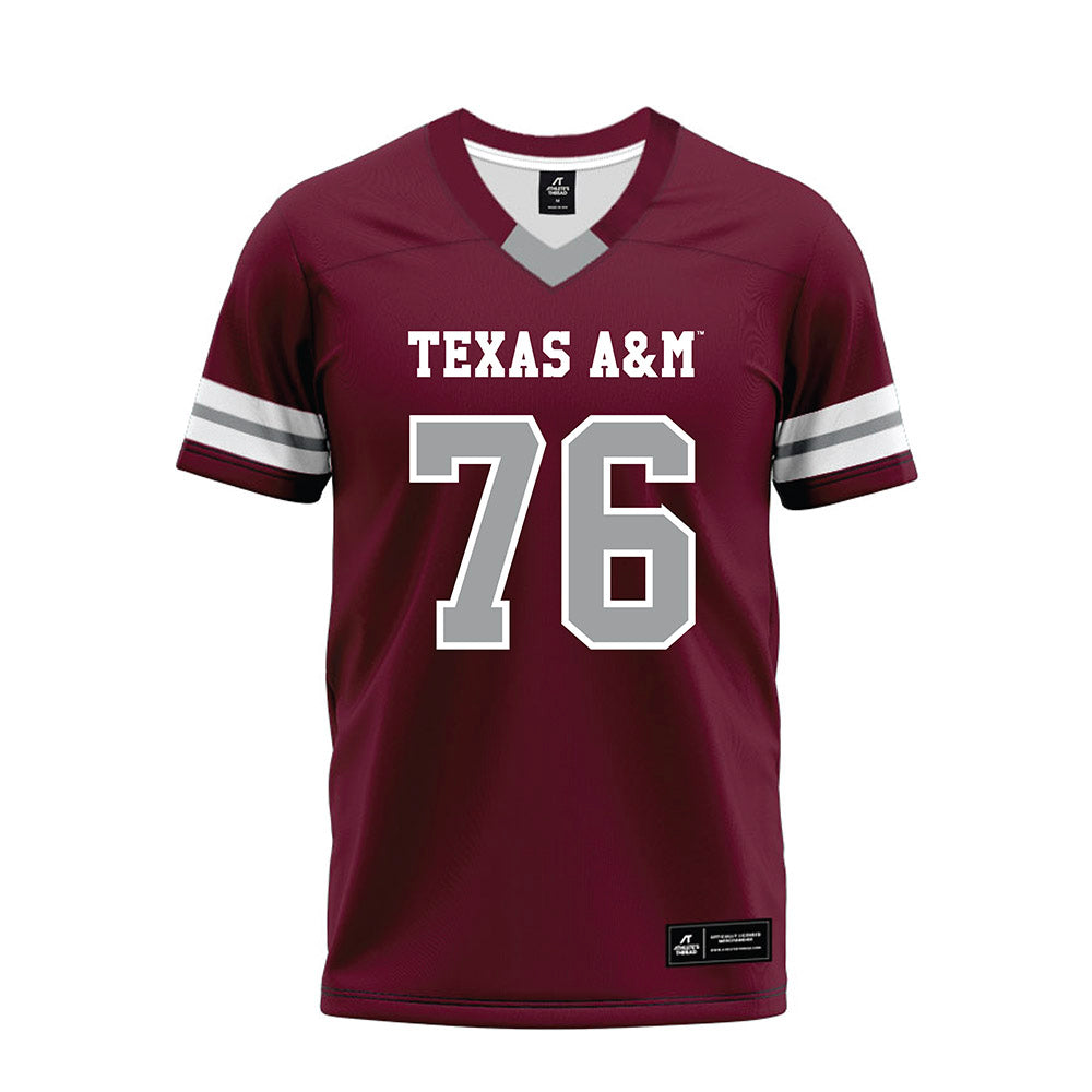 Texas A&M - NCAA Football : Trovon Baugh - Maroon Premium Football Jersey-0