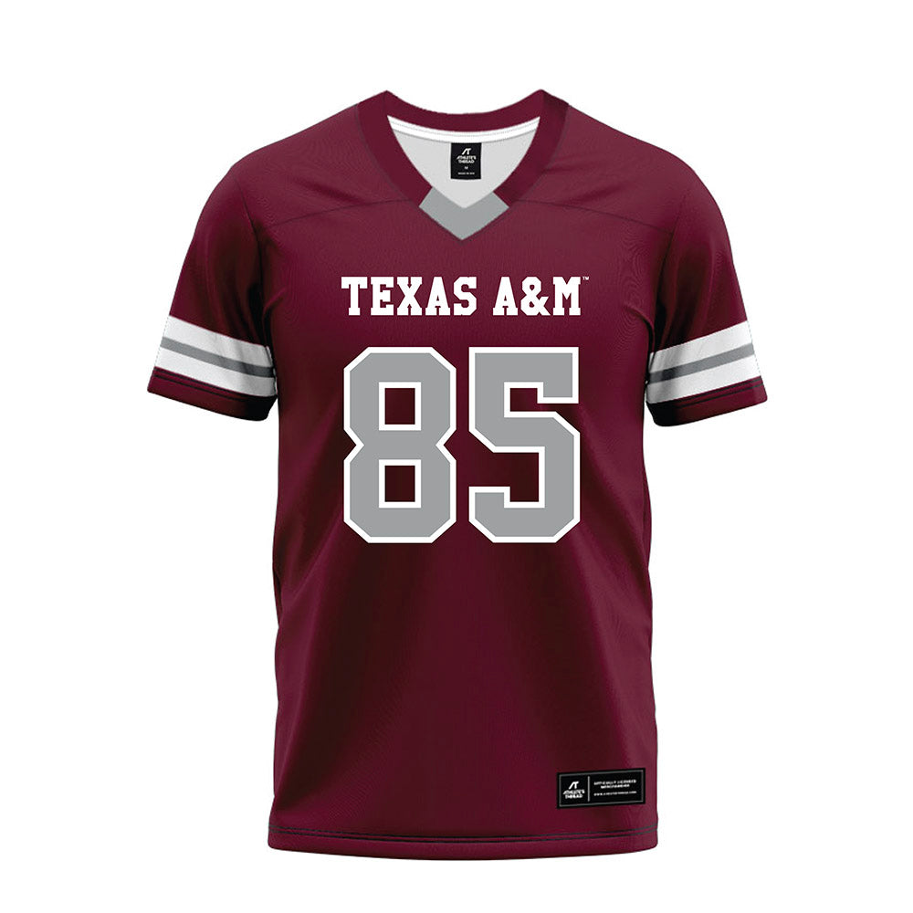 Texas A&M - NCAA Football : Chase Burton - Maroon Premium Football Jersey-0