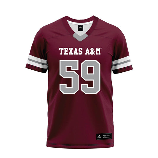 Texas A&M - NCAA Football : Chace Sims - Maroon Premium Football Jersey-0