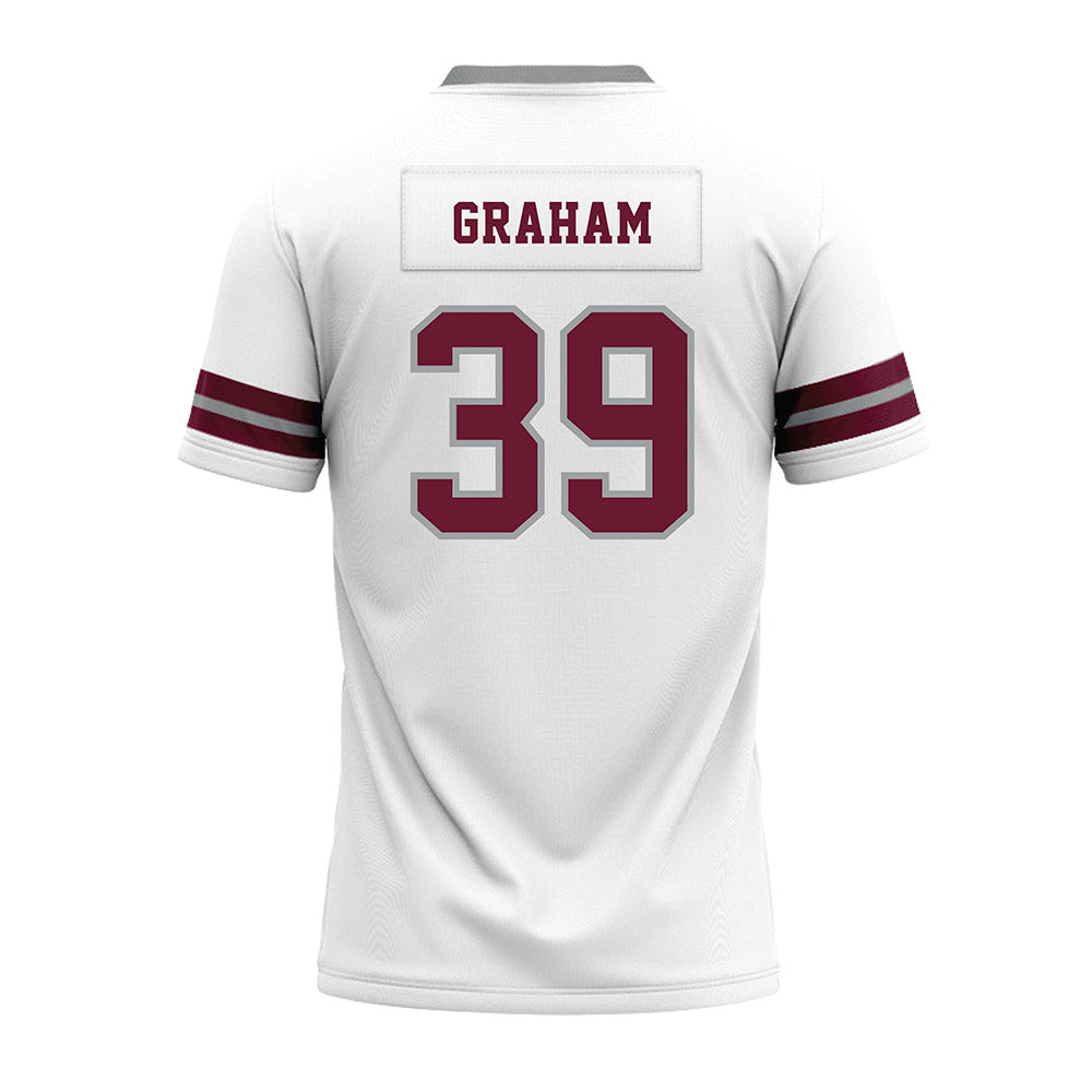 Texas A&M - NCAA Football : Adam Graham - White Premium Football Jersey-1