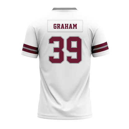 Texas A&M - NCAA Football : Adam Graham - White Premium Football Jersey-1