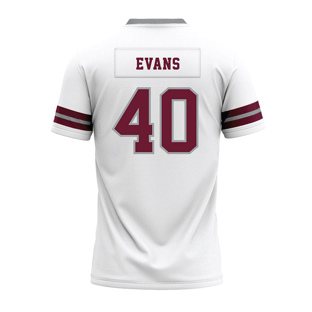 Texas A&M - NCAA Football : Gray Evans - White Premium Football Jersey-1