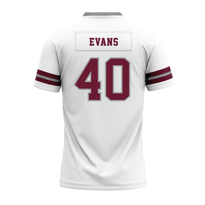 Texas A&M - NCAA Football : Gray Evans - White Premium Football Jersey-1