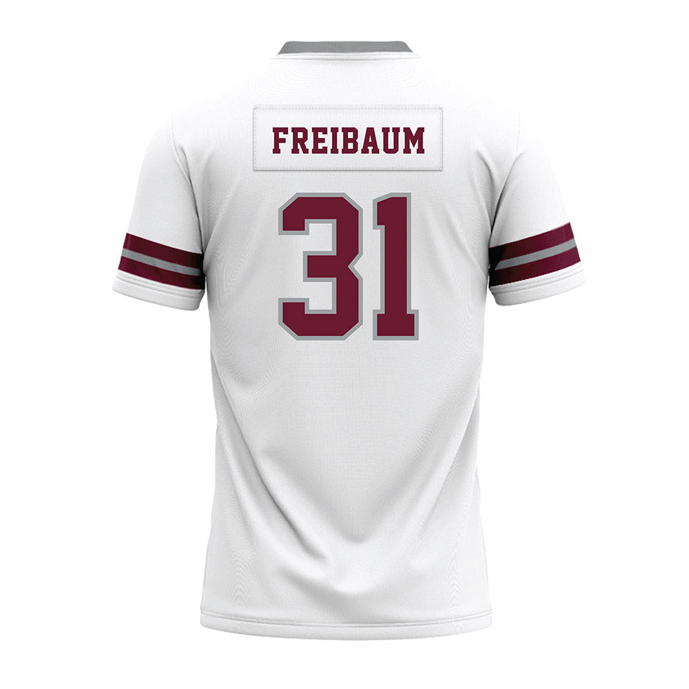 Texas A&M - NCAA Football : Shea Freibaum - White Premium Football Jersey-1