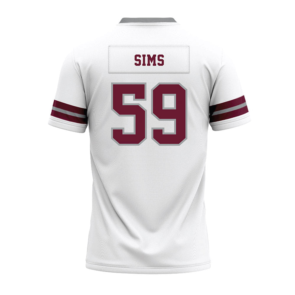 Texas A&M - NCAA Football : Chace Sims - White Premium Football Jersey-1