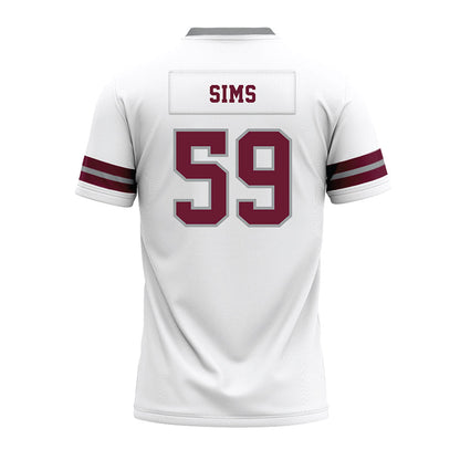 Texas A&M - NCAA Football : Chace Sims - White Premium Football Jersey-1