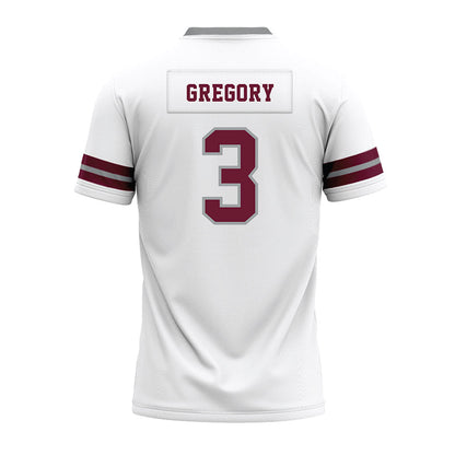 Texas A&M - NCAA Football : Aaron Gregory - White Premium Football Jersey-1