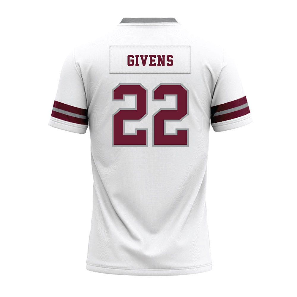 Texas A&M - NCAA Football : Tristian Givens - White Premium Football Jersey-1