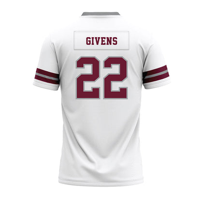 Texas A&M - NCAA Football : Tristian Givens - White Premium Football Jersey-1