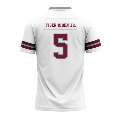 Texas A&M - NCAA Football : Deondrae Tiger Riden Jr. - White Premium Football Jersey-1