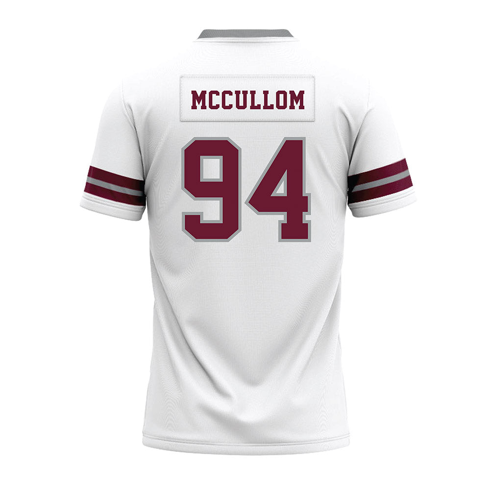 Texas A&M - NCAA Football : Angelo McCullom - White Premium Football Jersey-1
