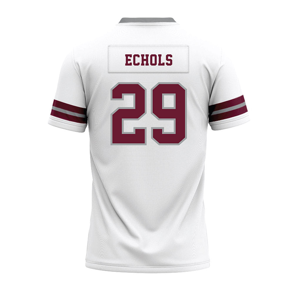 Texas A&M - NCAA Football : Justin Echols - White Premium Football Jersey-1