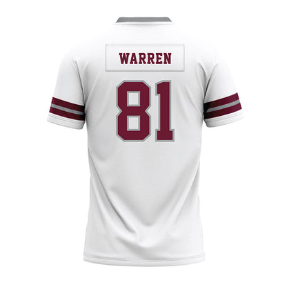 Texas A&M - NCAA Football : Jayden Warren - White Premium Football Jersey-1